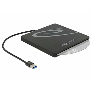 DELOCK Kućište za optički pogon, 5.25" Slim SATA 9.5/12.7 mm, USB-A, crna